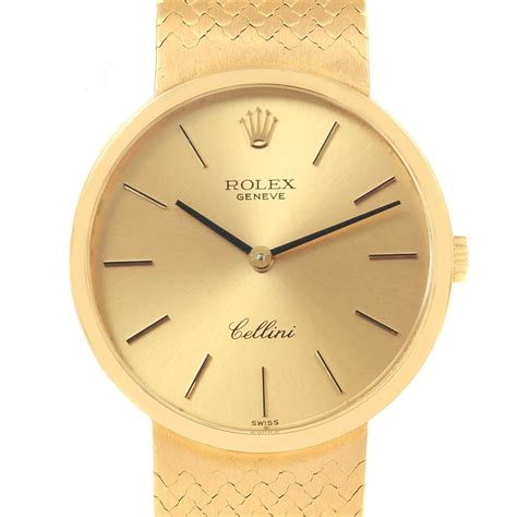 rolex cellini 18ct gold watch|vintage gold rolex cellini watch.